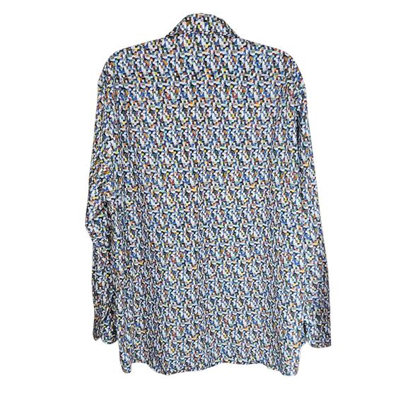 Haupt Mens Multicolor Button Down Shirt - Picture 2 of 7